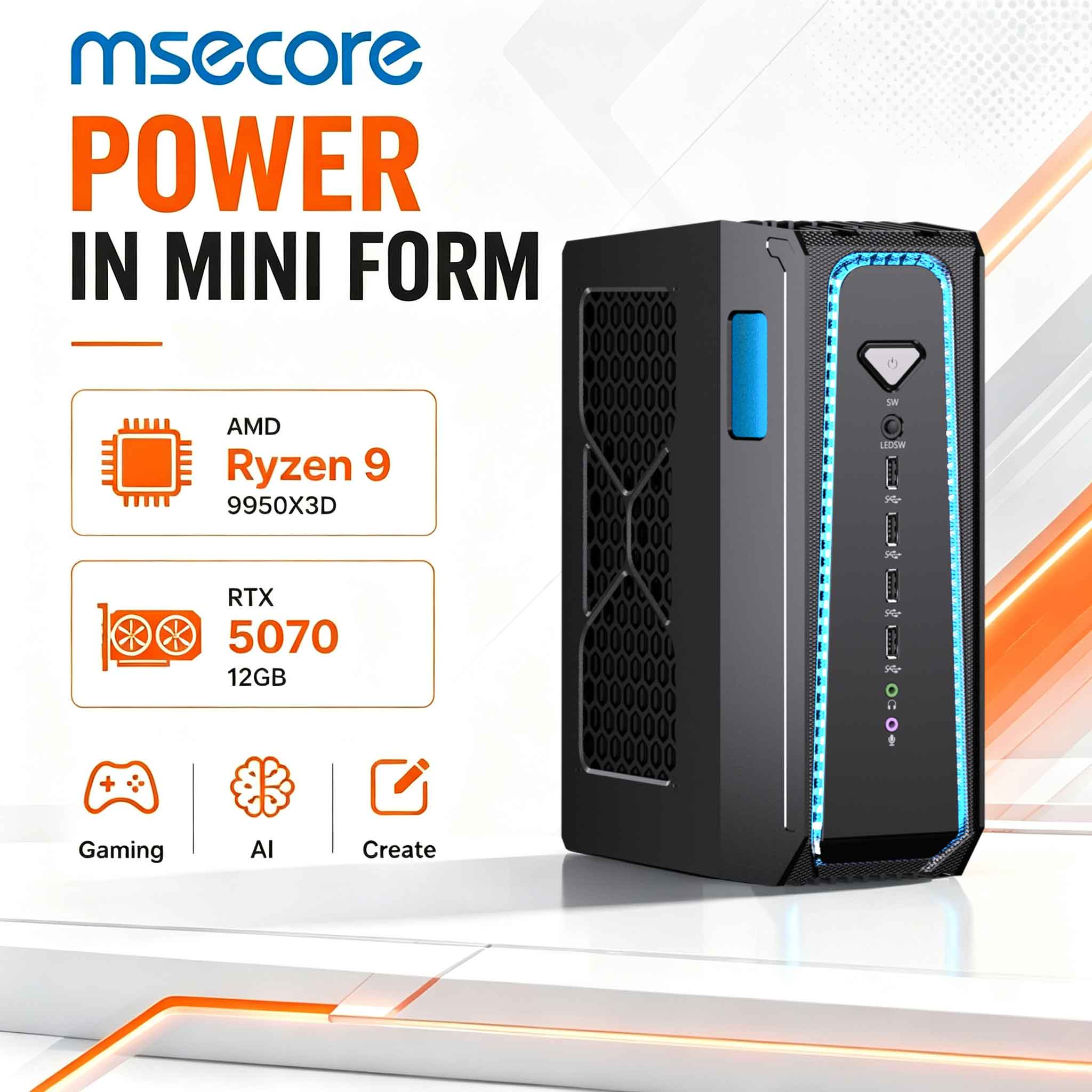 Pc Gaming Liquid - Игровой ПК MSECORE с жидкостным охлаждением,