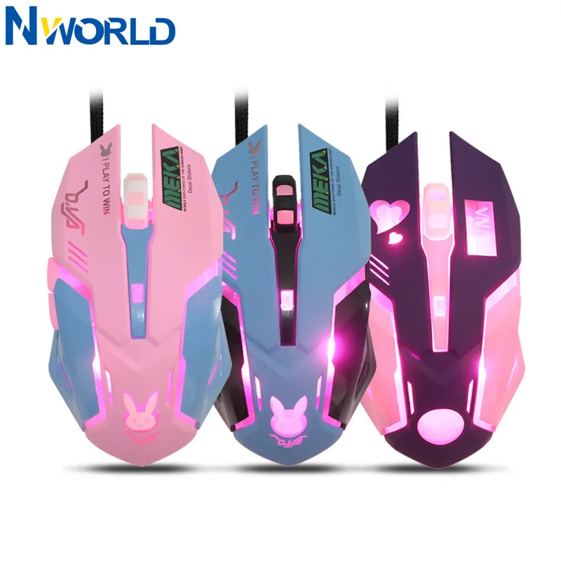 Pc Gaming Pink - Игровая мышь OW с 6 кнопками,