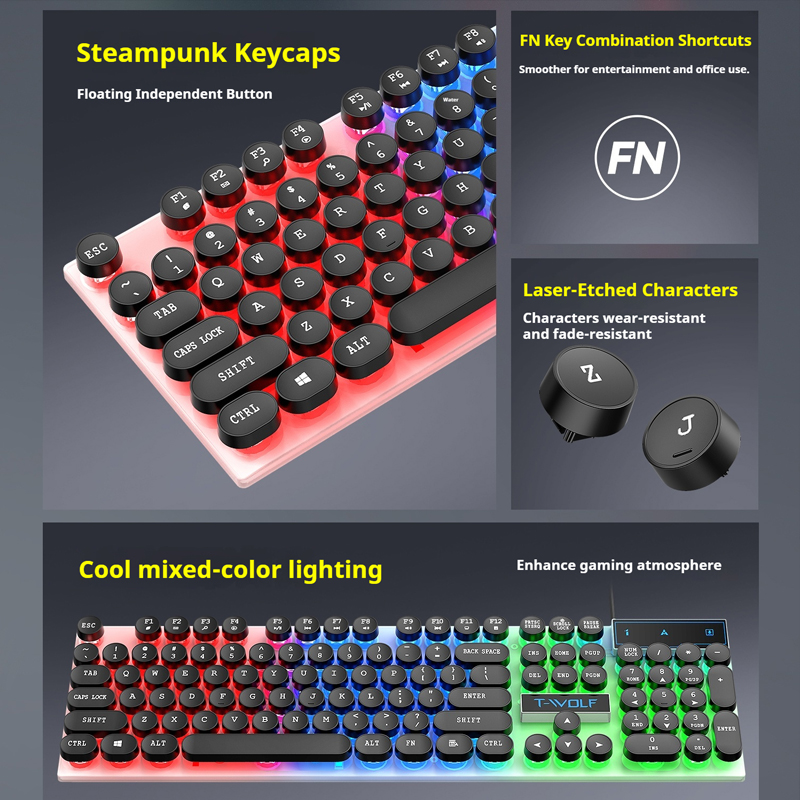 Игровая клавиатура T11 T-WOLF, – обзор и цена Pc Gaming Fullset