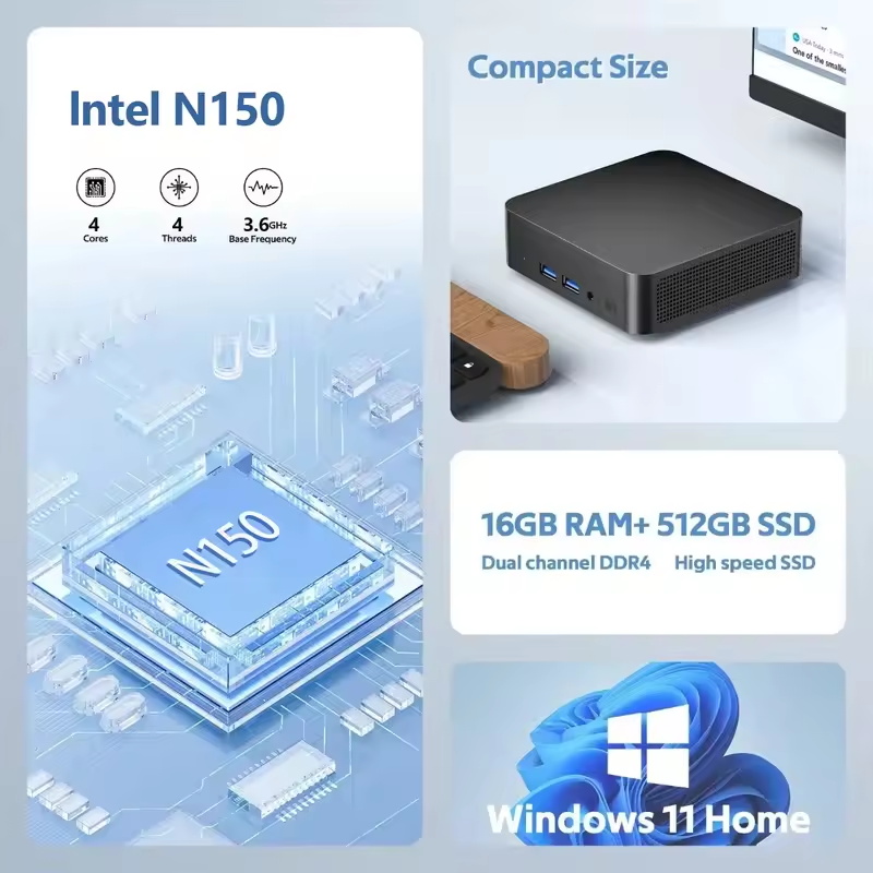 Портативный мини-ПК Intel N150 – обзор и цена Pc Gaming Lounge